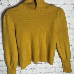 Vintage style j crew mustard wool turtle neck